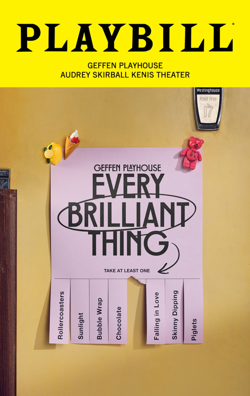 Every Brilliant Thing Playbill